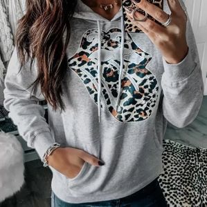 Leopard and Lips Hoodie